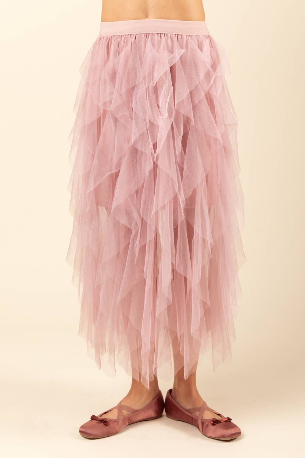 VERY J - Wholesale Rok - Dames - VERY J Barbie gelaagde tule midi-rok met waterval en elastische taille7