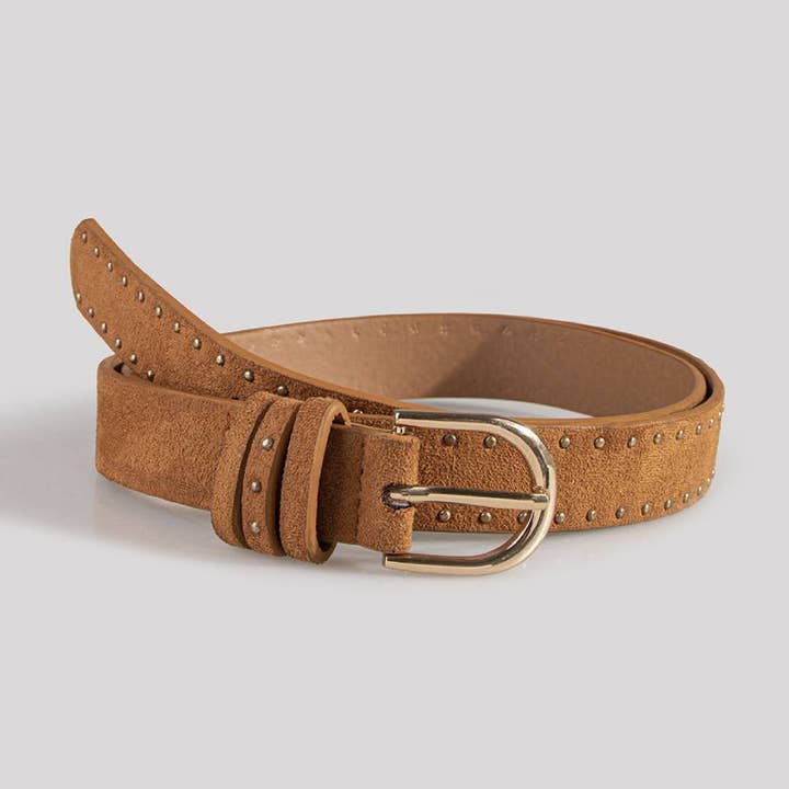 HIDDENBRAND - Wholesale Belt - Women's - Suede Studs With Western Style Straps1