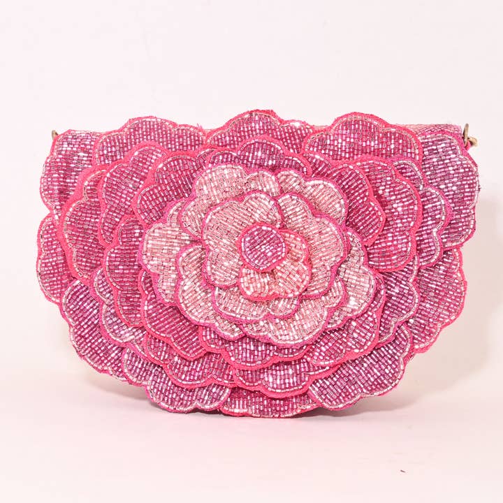 Borsa a Mano Statement - Fleur de Lune Rosa Rosa Ombre per la vendita all'ingrosso da parte di Schmuckoo Berlin