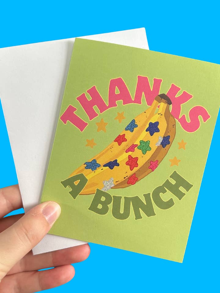 Thanks A Bunch Banana Thank You Card for wholesale by Outlet Orion