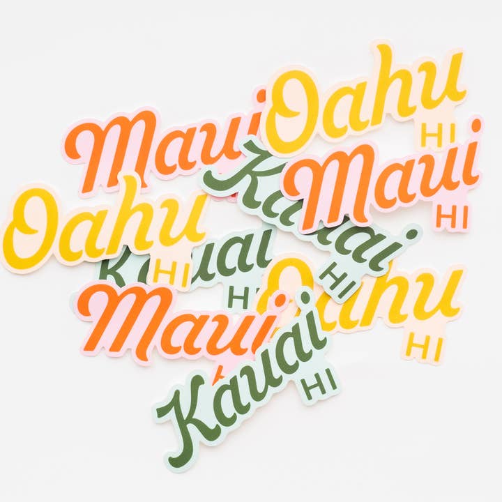 Union Made - Wholesale Sticker - Kauai Lettering Vinyl Sticker - Hawaii3