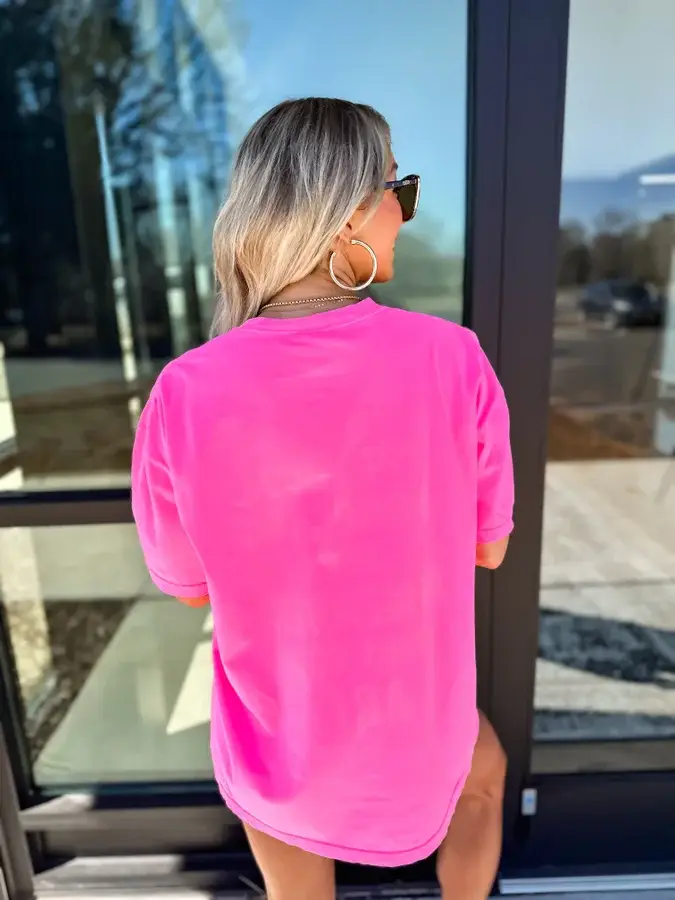 birdie - Wholesale T-Shirt (Graphic) - Women's - Put Your Hoops In Neon Pink Short Sleeve Graphic Tee2