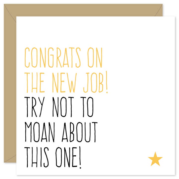 Congrats On The New Job Card for wholesale by Purple Tree Designs