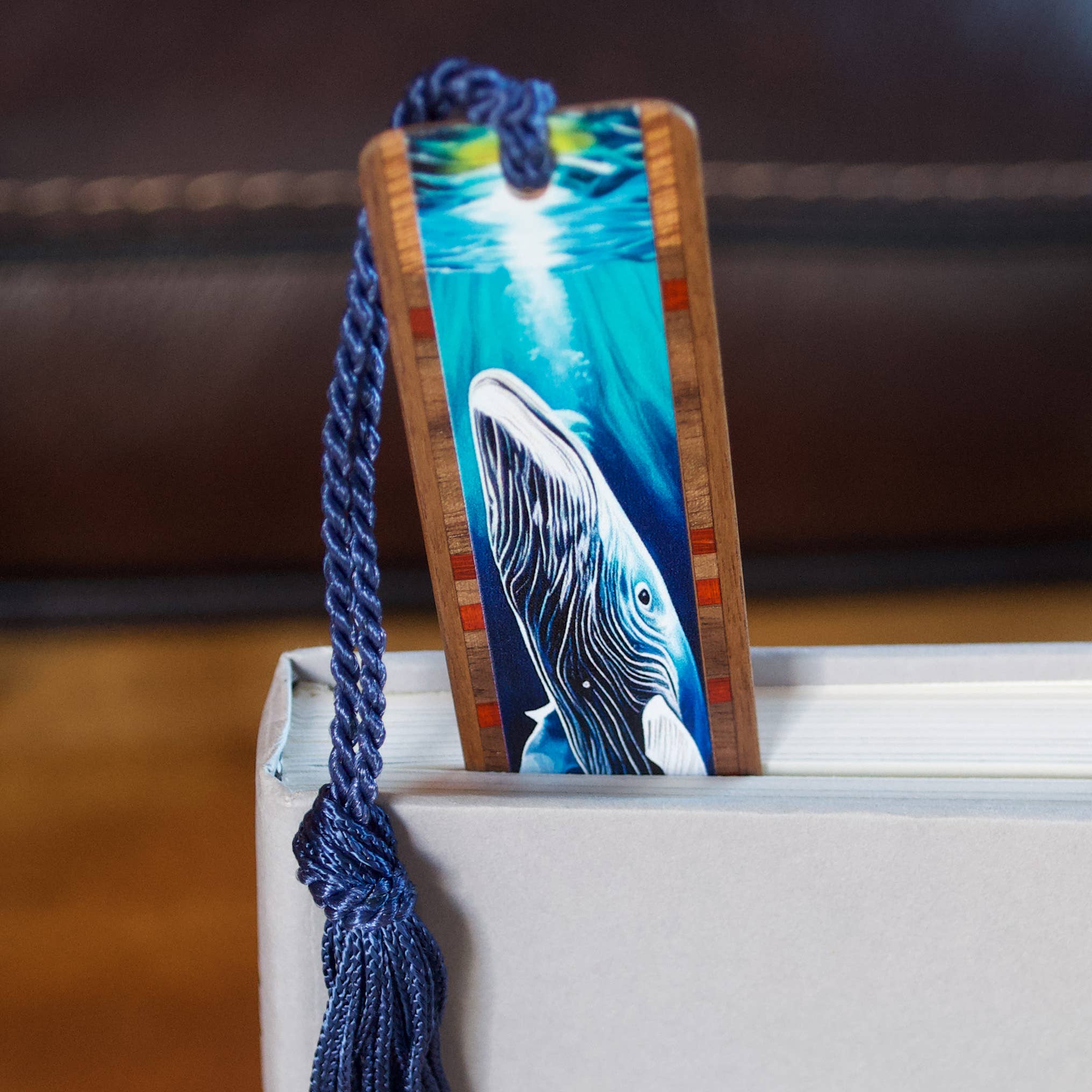 Mitercraft - Wholesale Bookmark - Humpback Whale Handmade Wooden Bookmark1