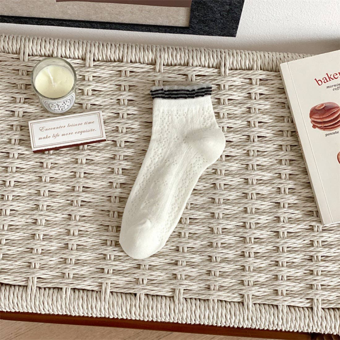 Funkyrel® Atzbranding Limited - Wholesale Socks - Women's - Rufia - Lace Trim Mesh Ankle Socks0