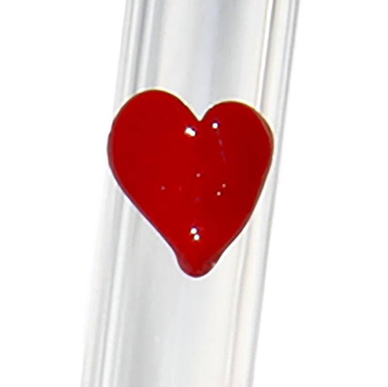 Glass Sipper Reusables Inc - Wholesale Rietjes - Hearts herbruikbare glazen rietjes1