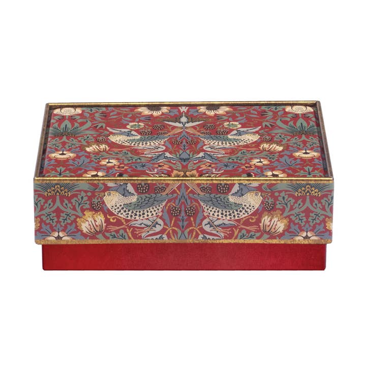 Arts & Crafts - Strawberry Thief Small Tin with Honey Crunch for wholesale by Tin Treats