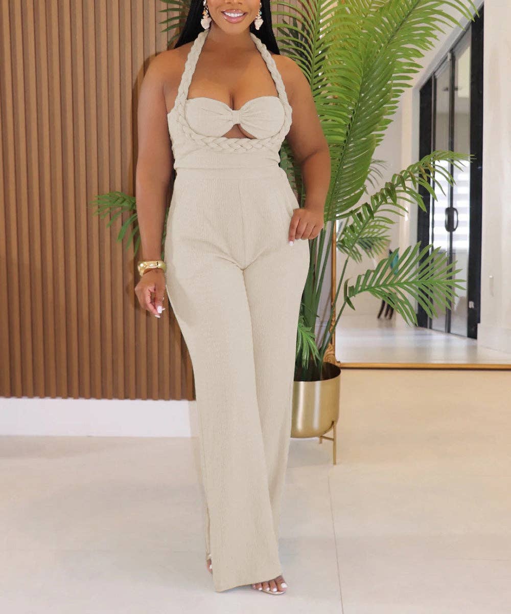 Aria Romance - Wholesale Top & Pant Set (NOT Loungewear) - Women's - Bandeau Wide Leg Jumpsuit24