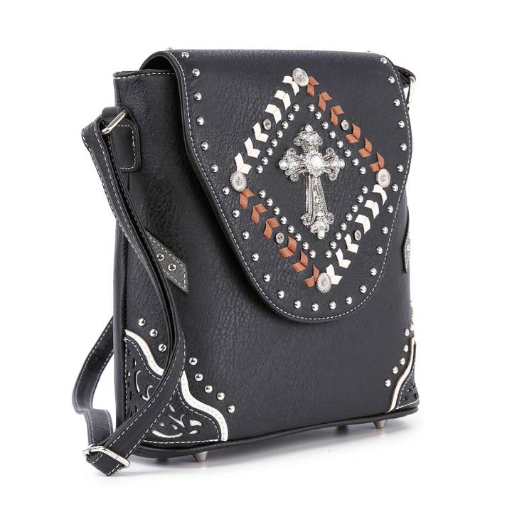 Handbag Express – Engroshandel Crossbodytaske - Dame – Dekorativ crossbody-slynge med krydsaccenteret topklap5