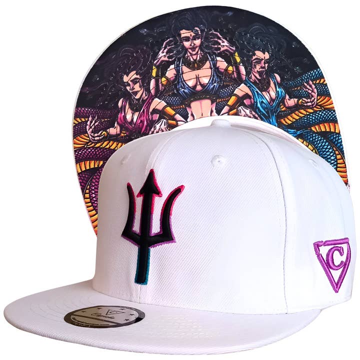 Gorgon Sisters Snapback - White for wholesale by Capiche