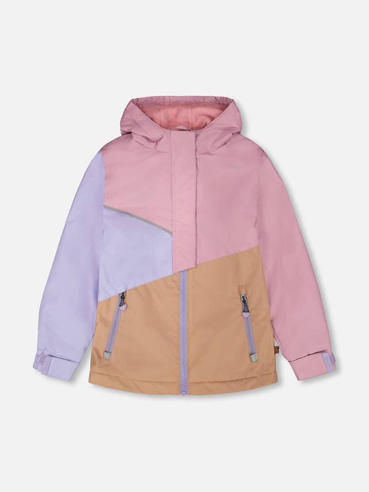 Mid-Season Jacket In Recycled Polyester Mauve, Lilac And Beige
for wholesale by Deux par Deux