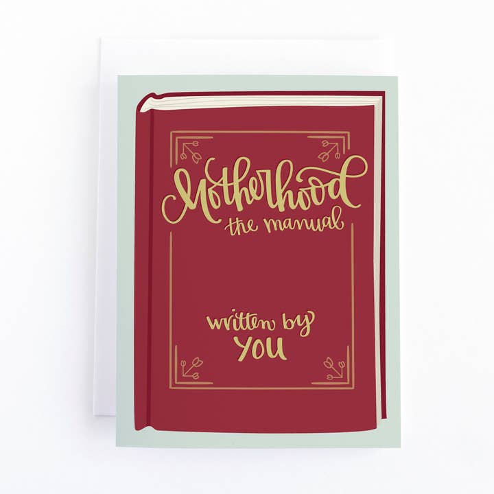 Motherhood: the manual Mother's Day Card for wholesale by Pedaller Designs