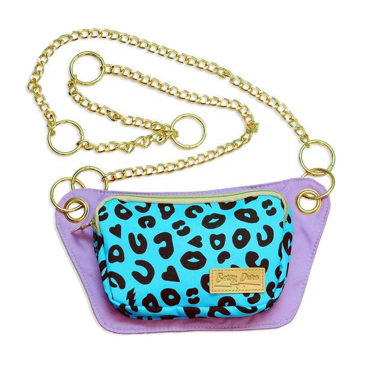 Bolsa de Cinto/Leopardo Lisa Convertível Azul Vivo por atacado de Betsy Dare