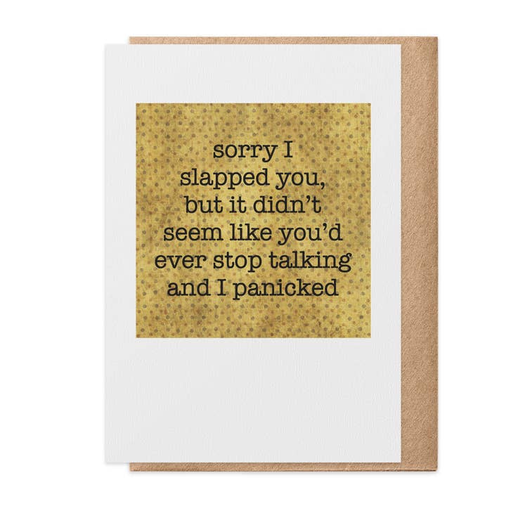 Slapped You - Greeting Card for wholesale by Paisley & Parsley