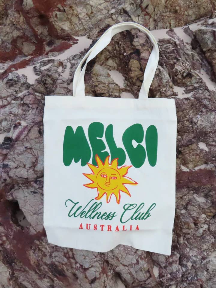 Tote Bag Wellness Club Bubble Font for wholesale by Melci Studio