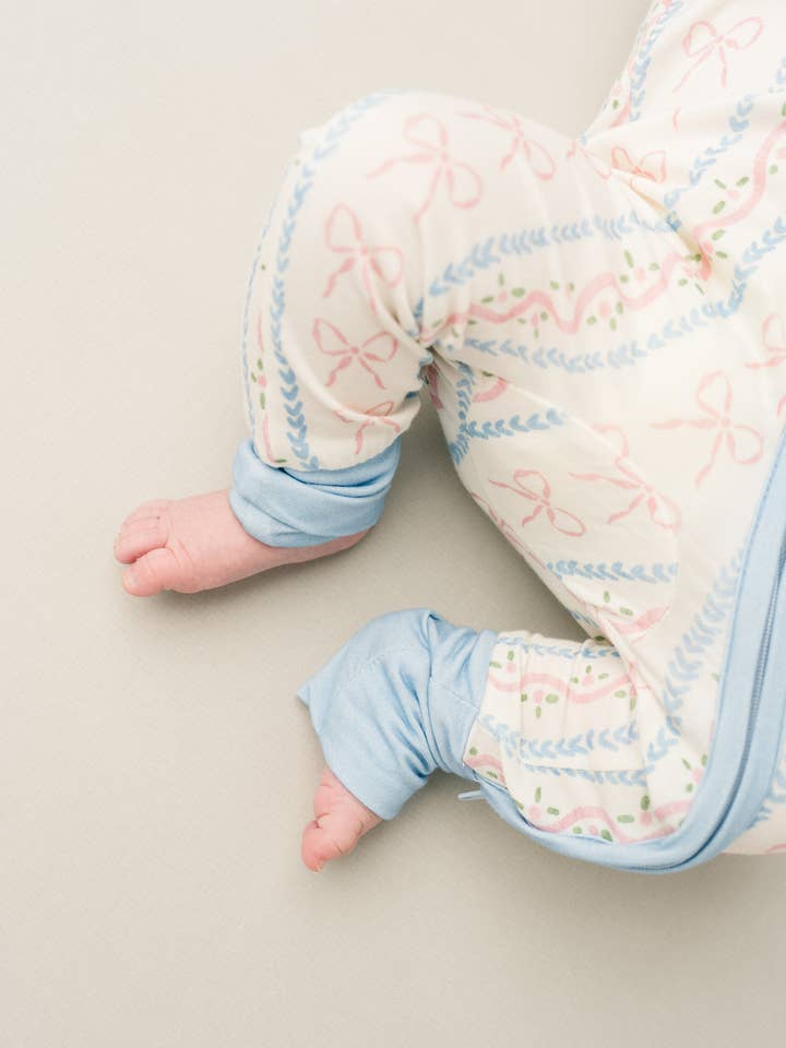 Little One Shop - Wholesale Sleepsuit - Baby - Dainty Bows Bamboo Sleeper5