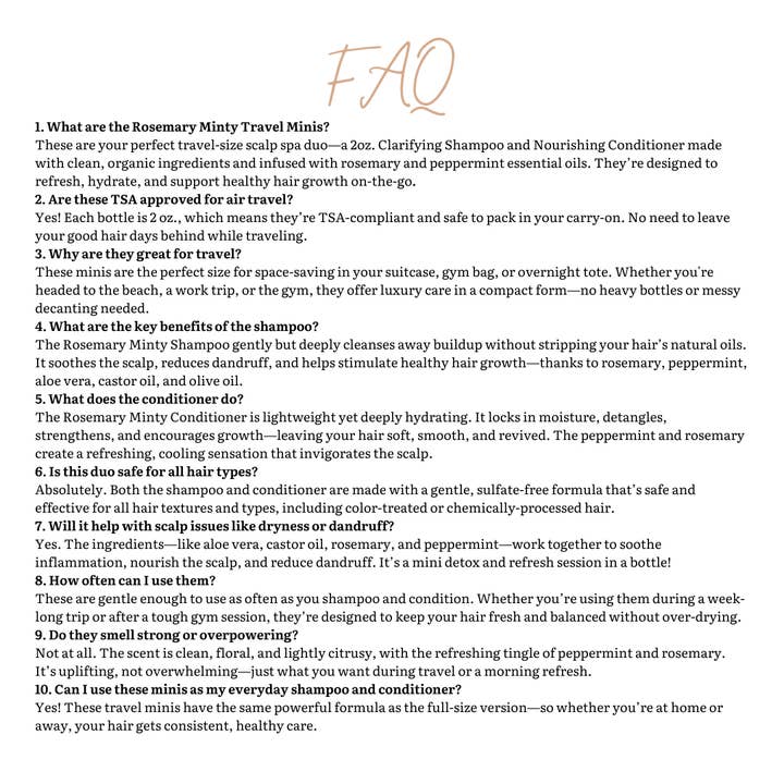 Mia Lynn Naturals - Wholesale 2-in-1 shampoo & conditioner – Men's - Travel Size Rosemary Minty Shampoo and Conditioner3