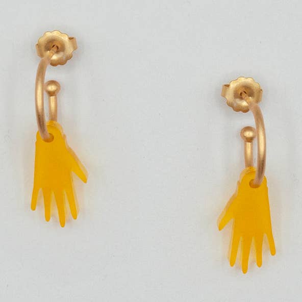 Materia Rica ☀️ - Vendita all'ingrosso Orecchini pendenti - Orecchini Mano Gialli0