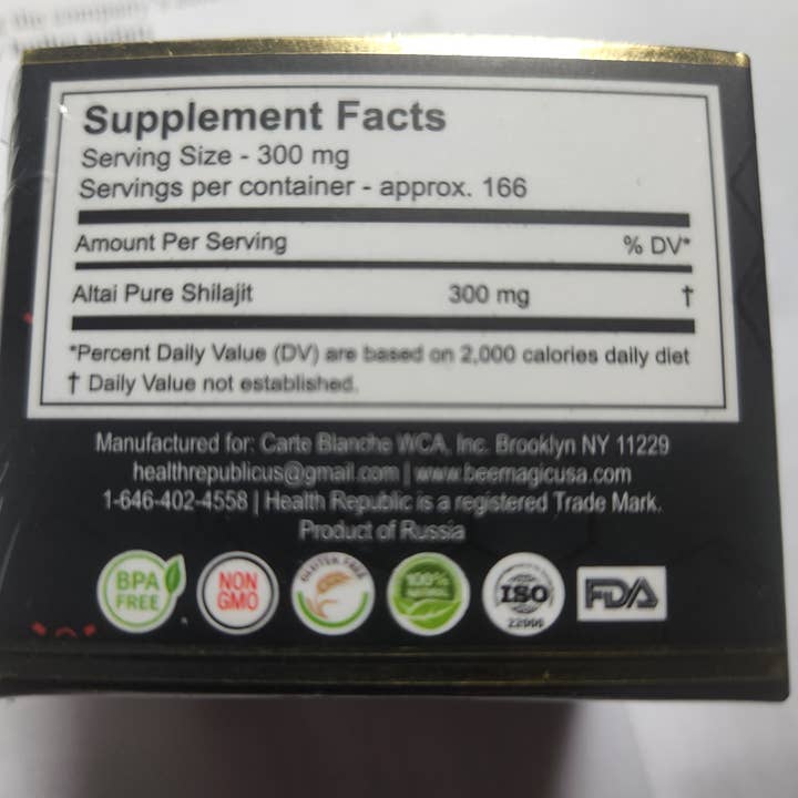 Bee Magic – wholesale Oral supplement/vitamin – Shilajit, raw , 50 gr7