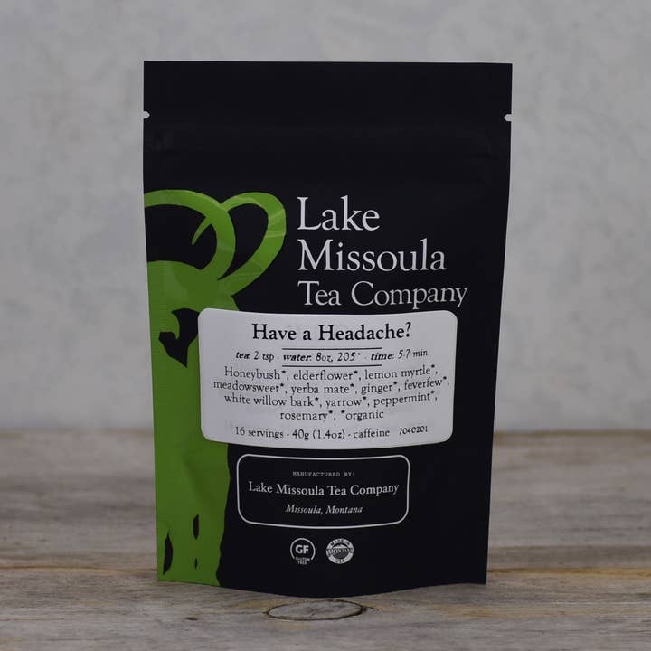 Have a Headache? for wholesale by Lake Missoula Tea Company