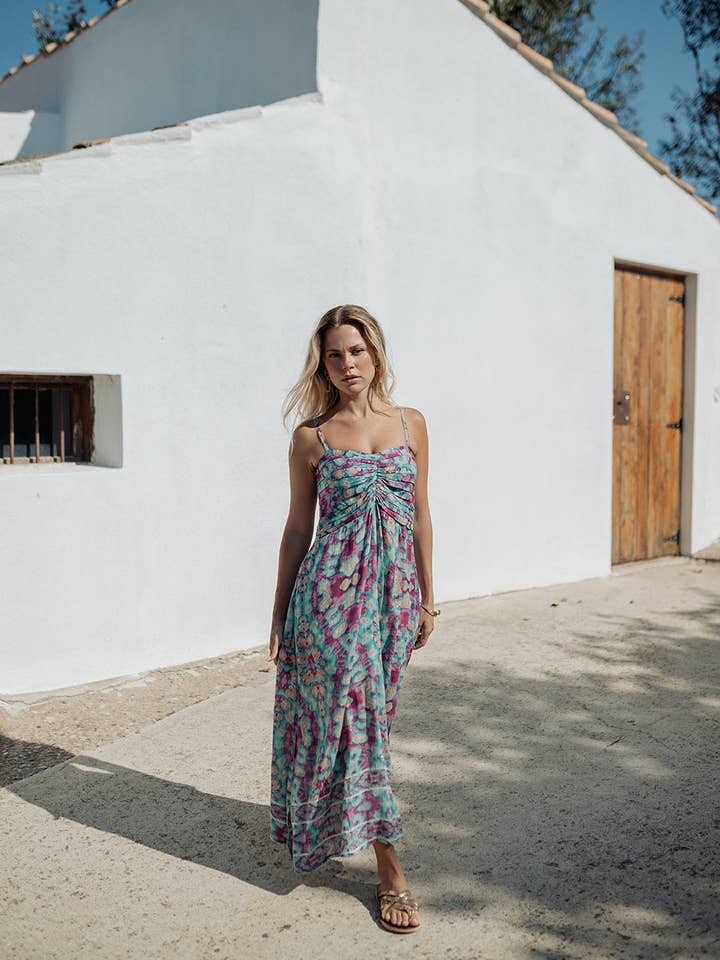 BALI PAARSE LANGE JURK voor wholesale door Piti Cuiti