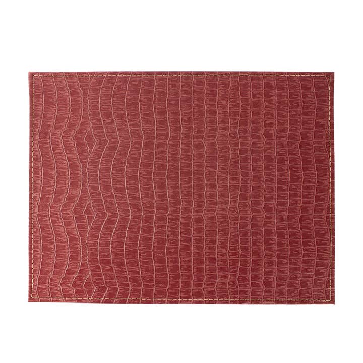 Placemat Classic Exotic Big Crocodile-Red for wholesale by DAVANTI