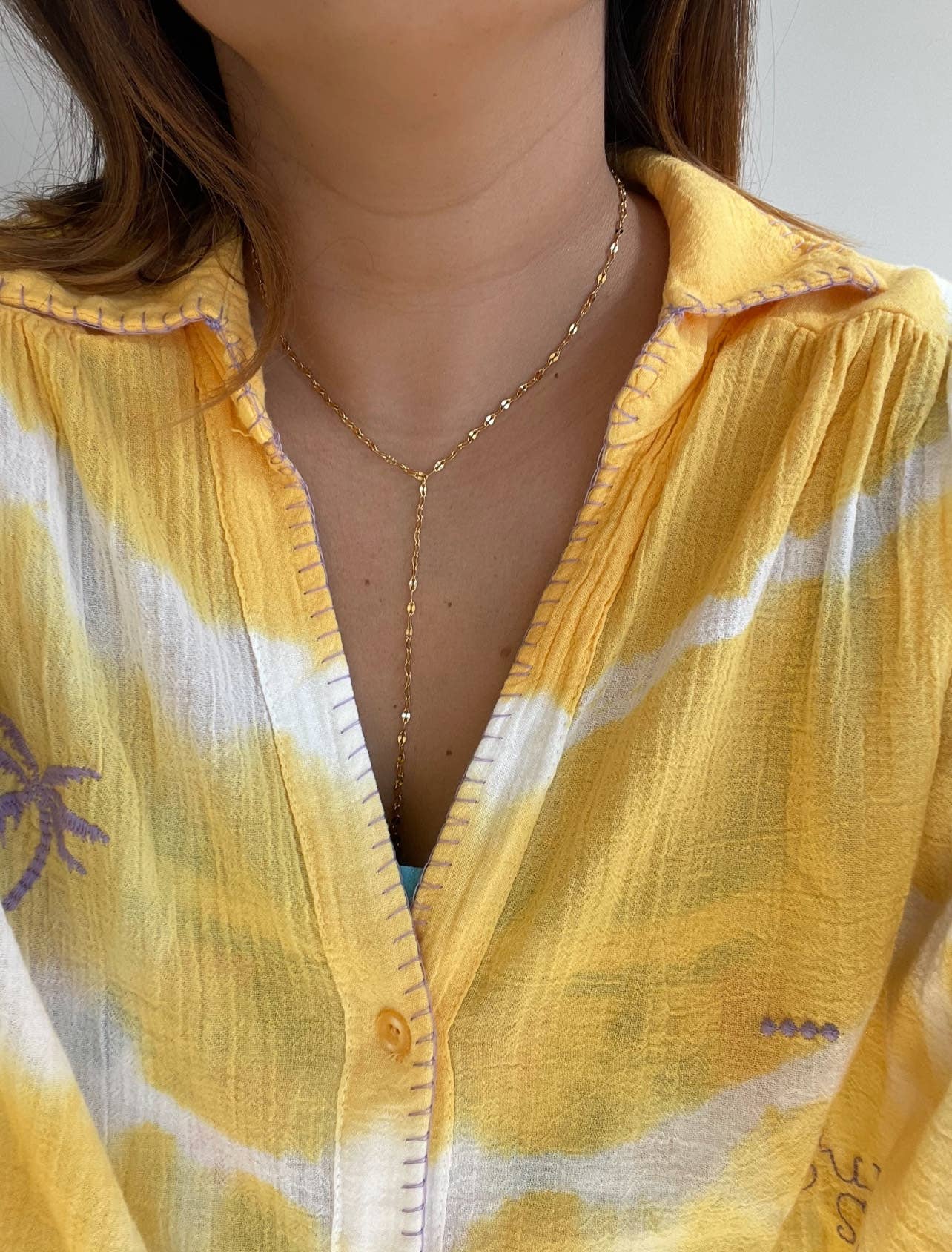 Liviana Lisbon - Wholesale Y-Neck/Lariat Necklace - MONA GOLD Necklace4