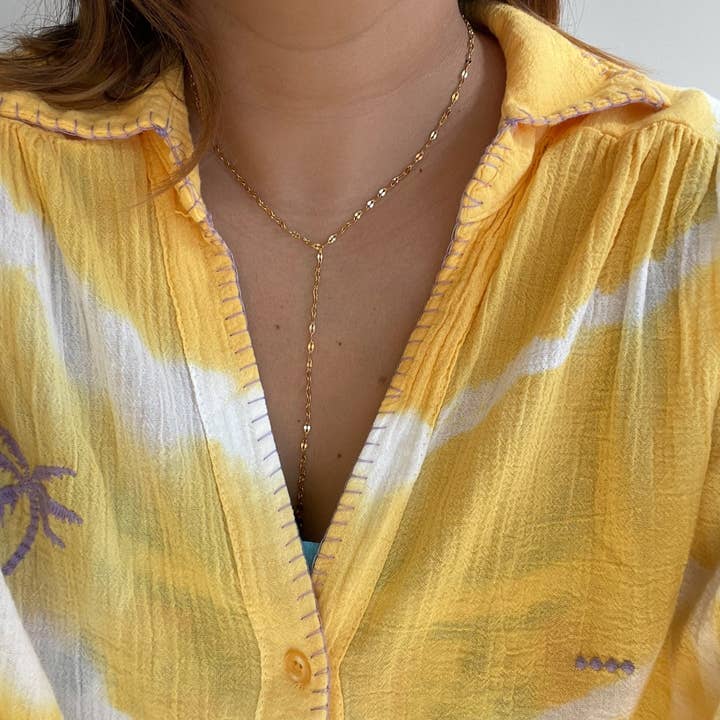 Liviana Lisbon - Wholesale Y-Neck/Lariat Necklace - MONA GOLD Necklace4