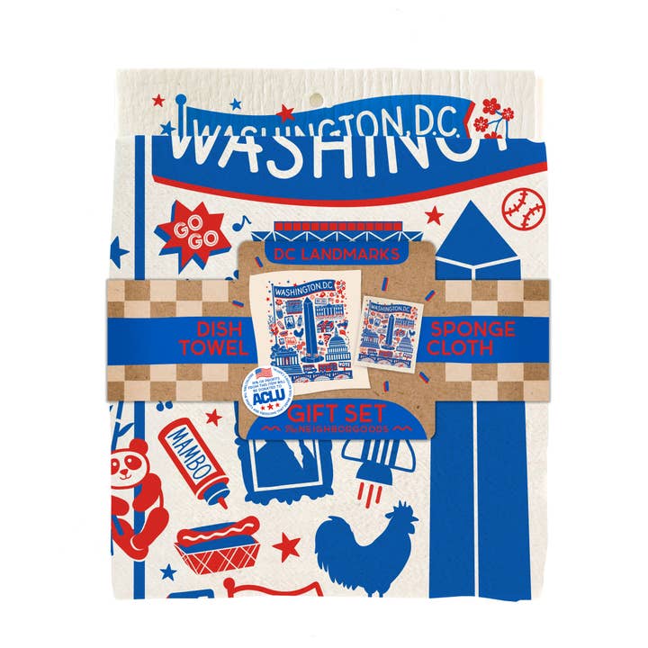 Ensemble de torchon et chiffon éponge - Monuments de DC pour la vente par The Neighborgoods