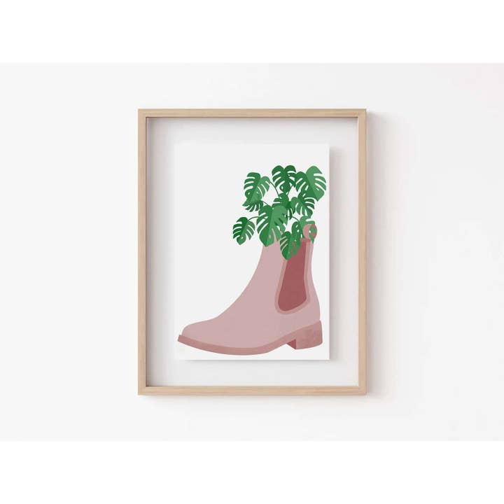 Chelsea Boot Gardening Art Print for wholesale by Golden Paper Goods