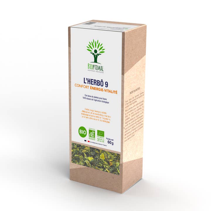 L'Herbô 9 Plants for Herbal Tea Bio Energy-Vitality 60g for wholesale by Bioptimal