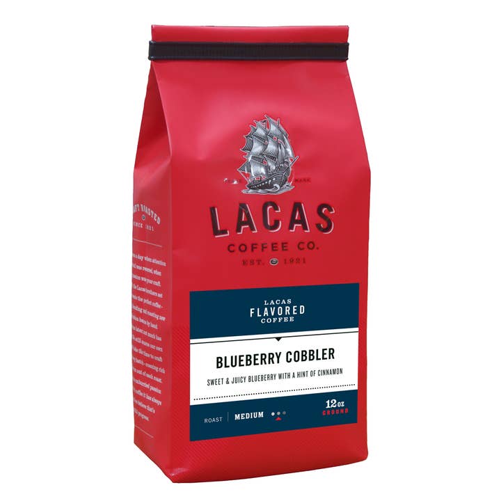 Blueberry Cobbler 12 oz. for wholesale by Lacas Coffee