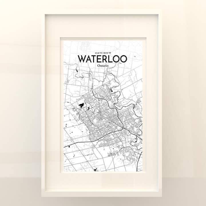 OurPoster.com - Wholesale Poster - Waterloo City Map Poster225
