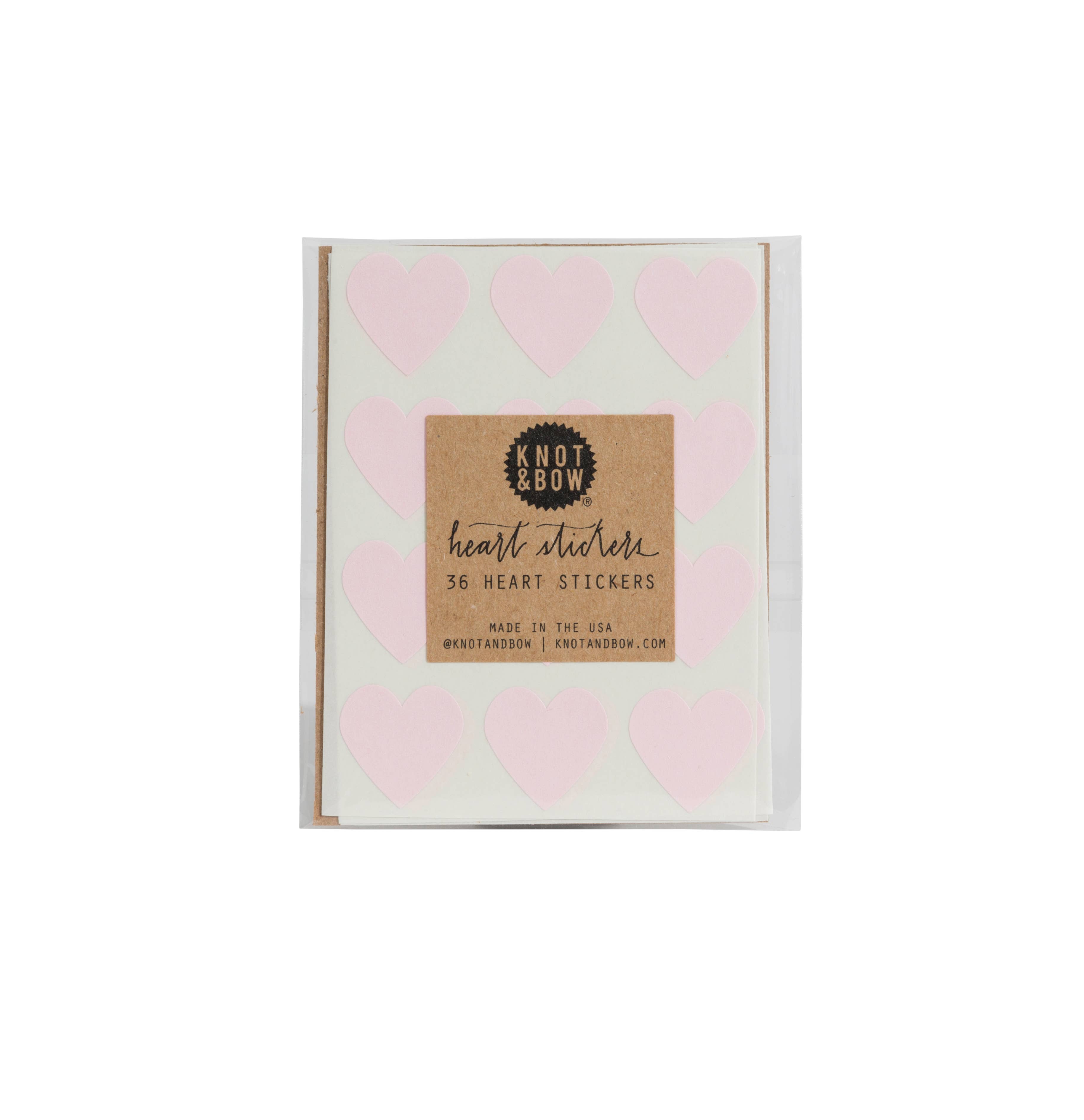 Knot & Bow - Wholesale Sticker - Roze hartstickers2