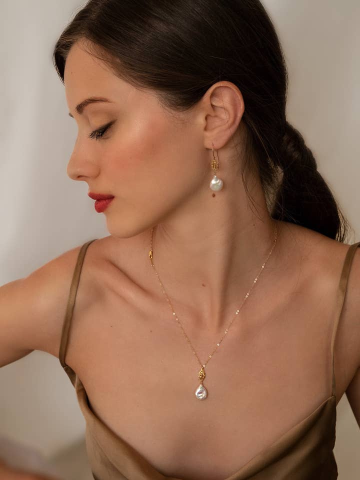 Juniper Pearl Necklace for wholesale by Katy Faye