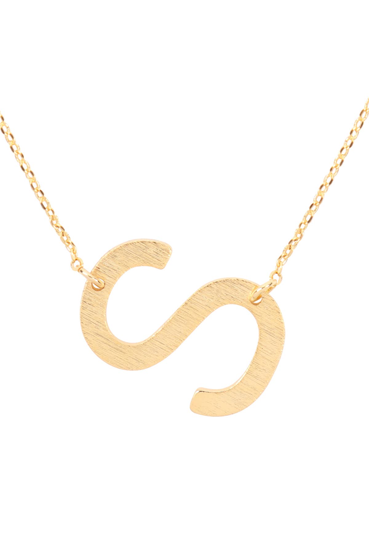 MYS Wholesale Inc - Wholesale Pendant/Charm Necklace - Initial Rough Finish Chain Necklace50