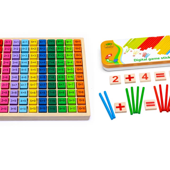 Kit de rentrée scolaire : Planche d'addition et bâtonnets de calcul pour la vente par Natureich