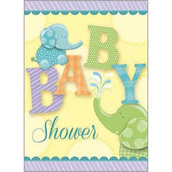 Elephant Duo - Faith Baby Shower Card for wholesale by Legacy