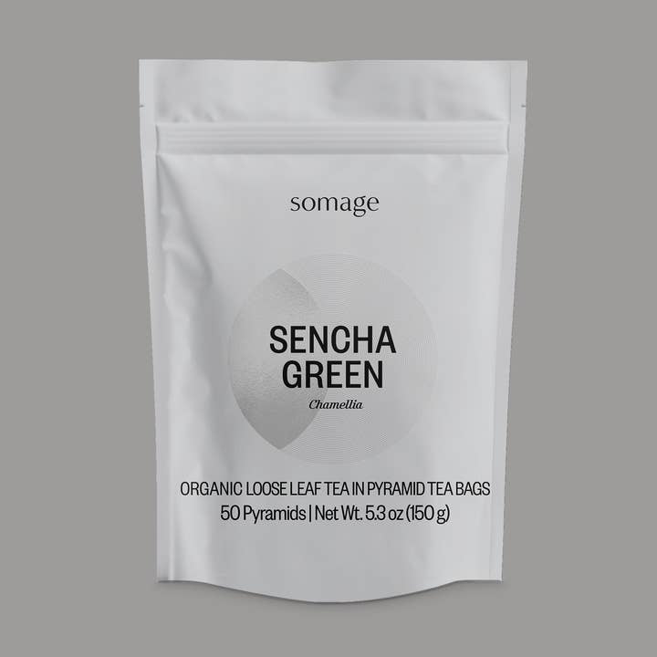 Sencha Green Pyramid Bags for wholesale by Somage