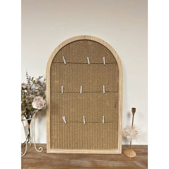 Vagabond Vintage - Wholesale Picture frame - Arched Rattan Photo Display Board1