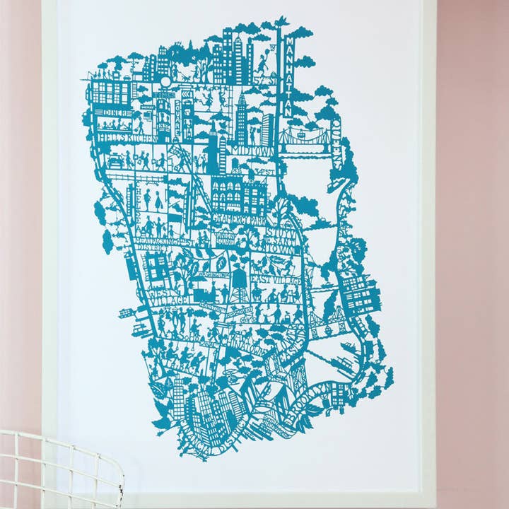 Famille Summerbelle - Wholesale Art Print - New York City Map Print2