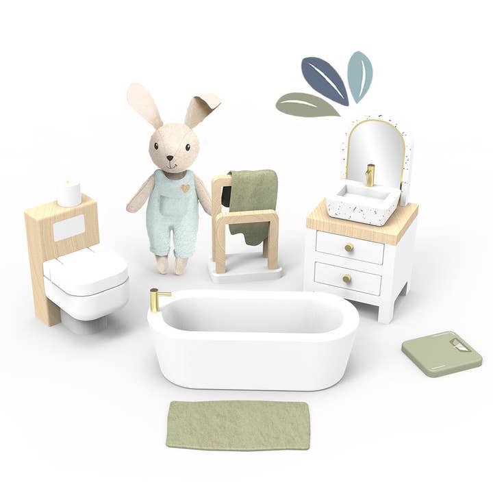 Doll House Bathroom set incl. 1 character for wholesale by Speedy Monkey