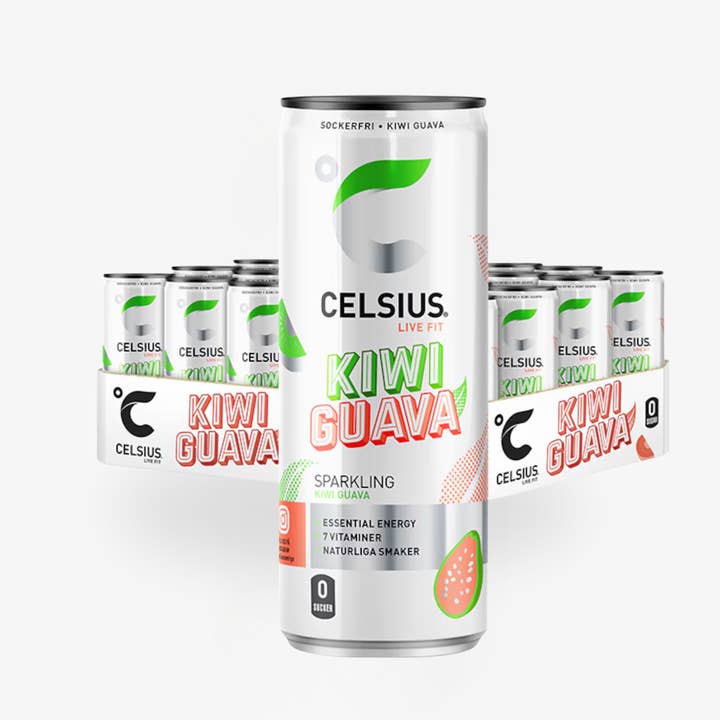 CELSIUS Kiwi Guava 24-pak for engroshandel hos Nordic Refreshment