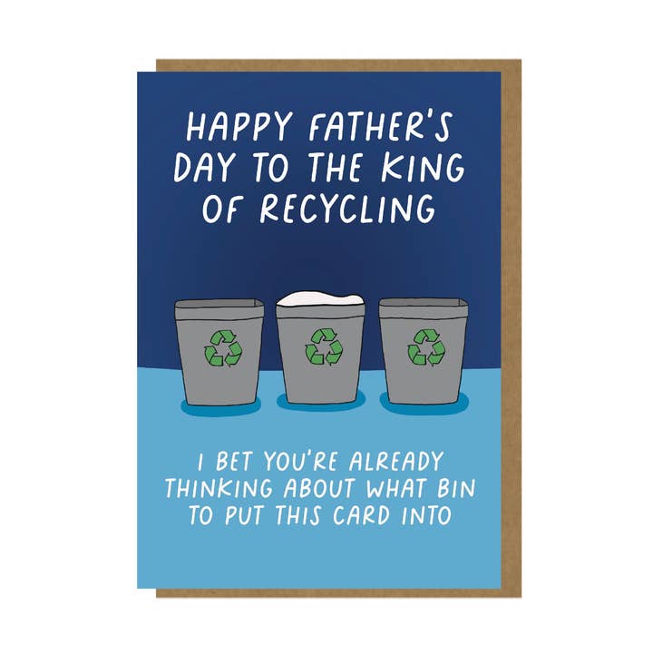 Rei da Reciclagem - Cartão Diverso do Dia dos Pais - 4x6" por atacado de Pickled Prints