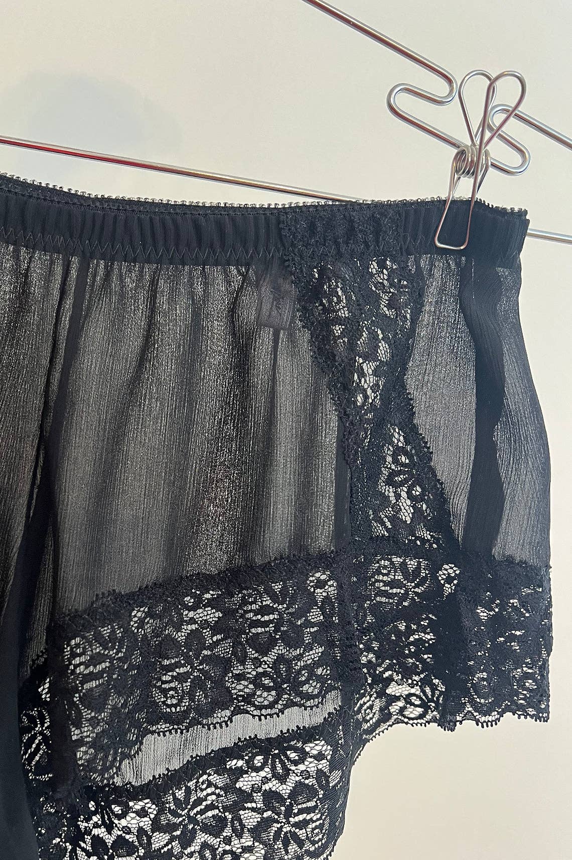 Clare Bare - Wholesale Underwear - Women's - Finisterre Tap Short in Black Silk Chiffon10