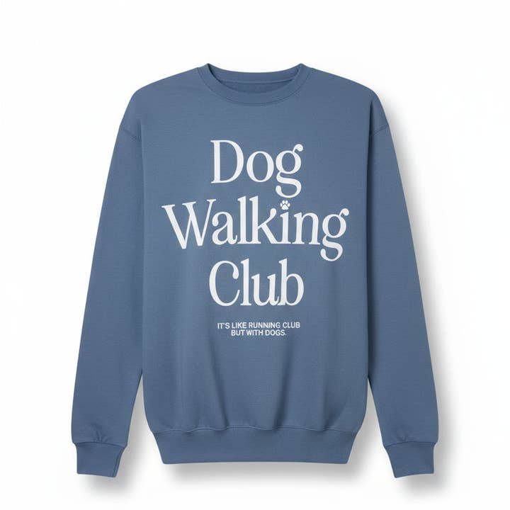 Club di Passeggiate con i Cani | Felpa Unisex | Carattere Bianco per la vendita all'ingrosso da parte di Puppies Make Me Happy