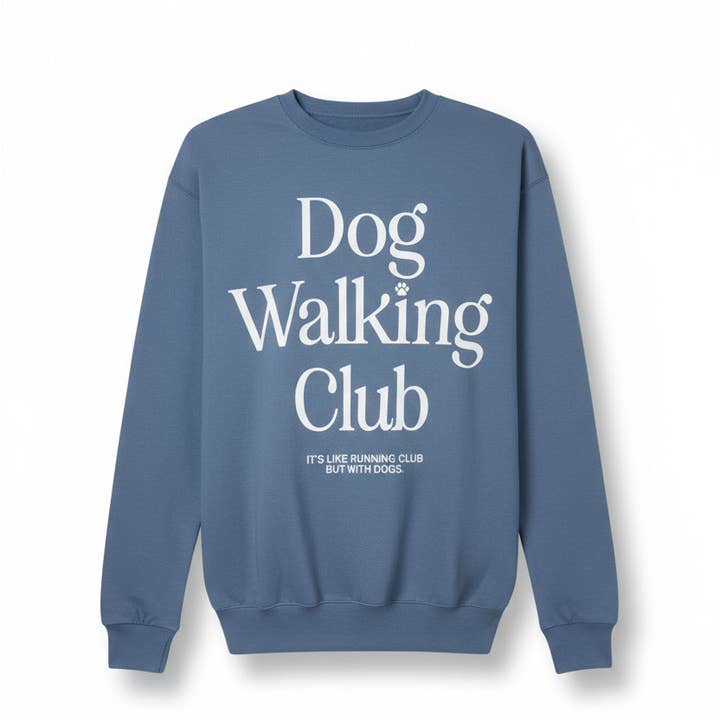 Club di Passeggiate con i Cani | Felpa Unisex | Carattere Bianco per la vendita all'ingrosso da parte di Puppies Make Me Happy