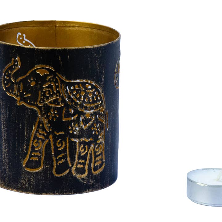 Elefantenkerzenlaterne für den Großhandel von Hopes Unlimited