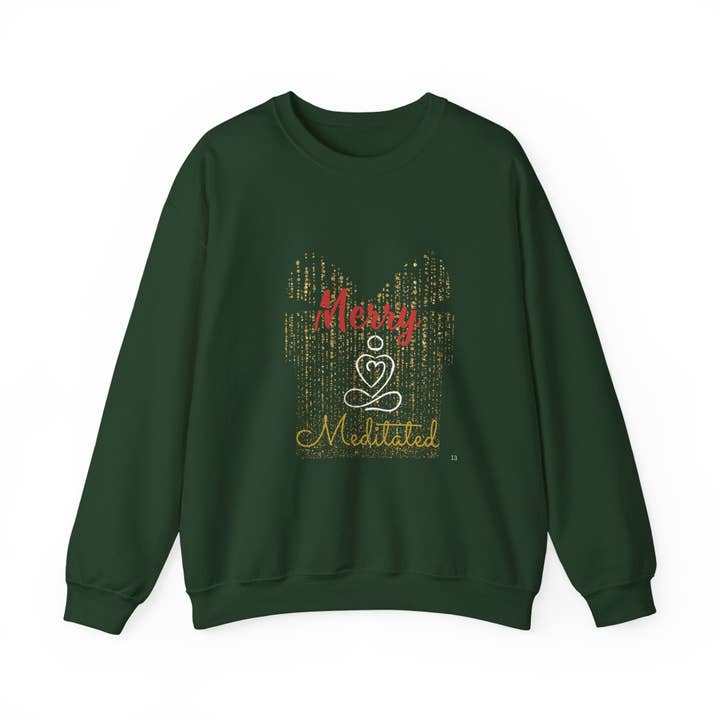 Merry and Meditated Sweatshirt for wholesale by Ritzy Herb