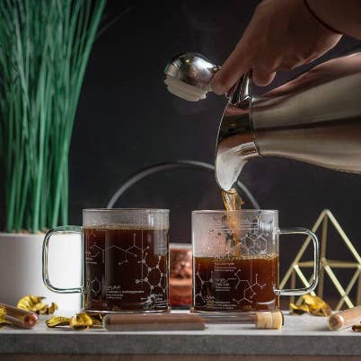 Greenline Goods - Wholesale Coffee Mug - Science of Coffee Molecule Mug - 16 oz - Set of 25